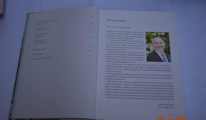 Poďakovanie za úrodu, Prezentácia knihy ''Dejiny  Poďakovanie za úrodu, Prezentácia knihy ''Dejiny