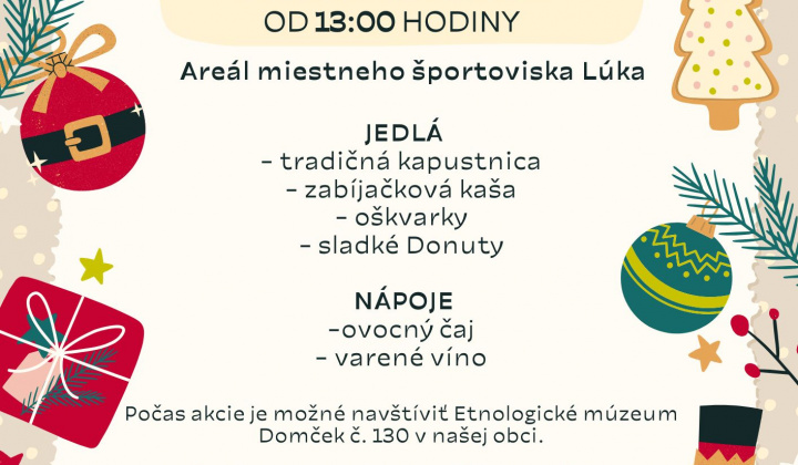 Fotka - Vianočné stretnutie - 27.12.2025 od 13:00 hod. - areál miestneho športoviska Lúka